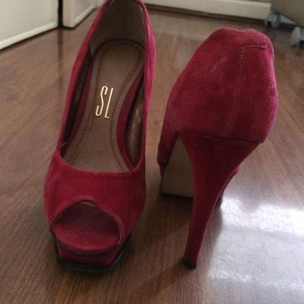 Peep Toe vermelho