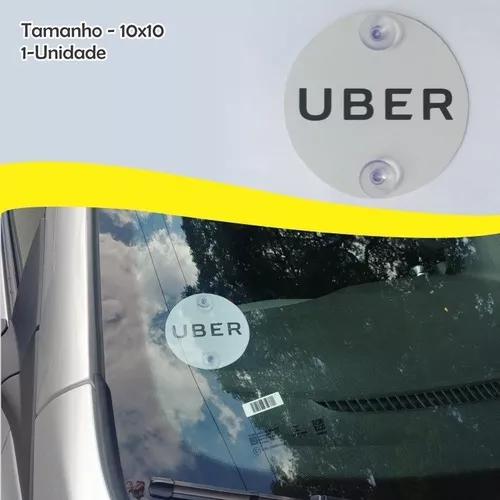Placa Indicativa Uber 1 Unidade - Com Ventosa (adesivo)