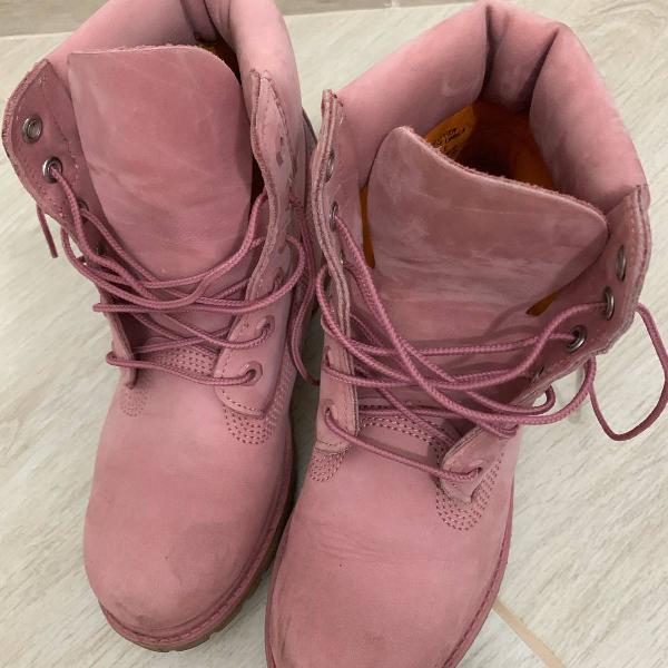 bota timberland rosa