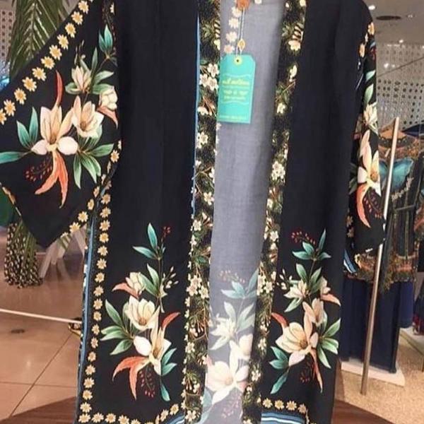 kimono lenço polinésia