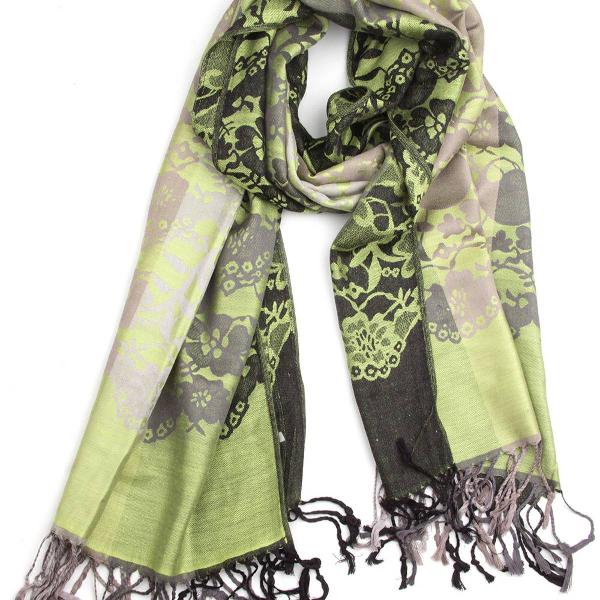 lenço pashmina verde