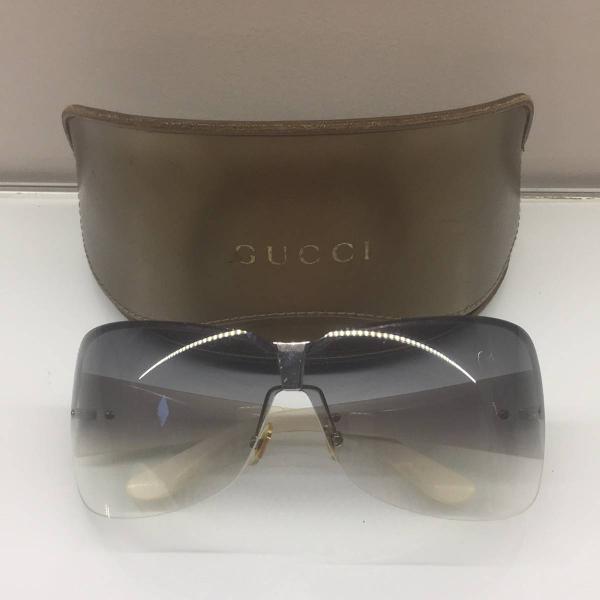 oculos de sol lente degrade gucci branco