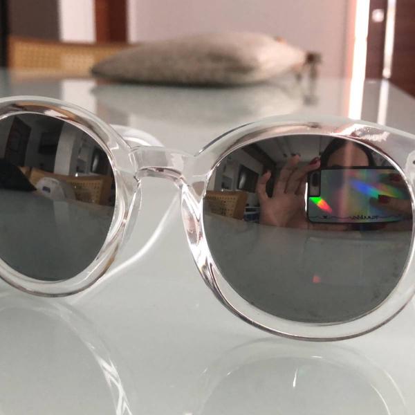 oculos transparente lente espelhado fofo