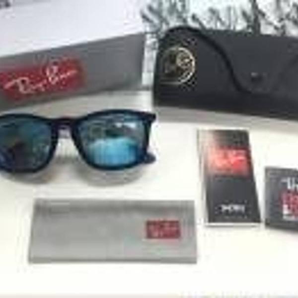 ray ban chris azul espelhado