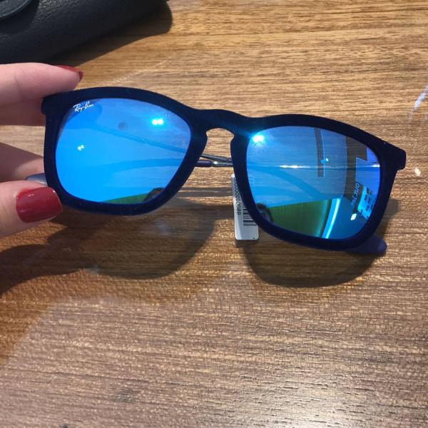 ray ban de veludo azul