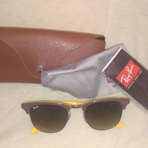 ray ban lindoo amarelo com marrom original