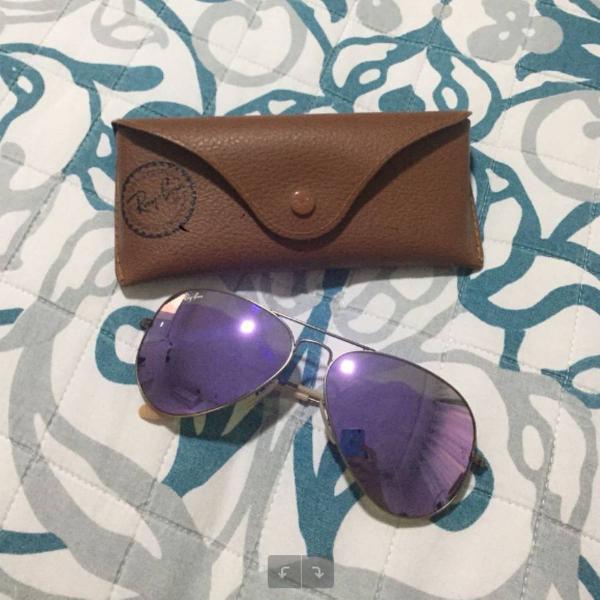 rayban aviador lilás espelhada