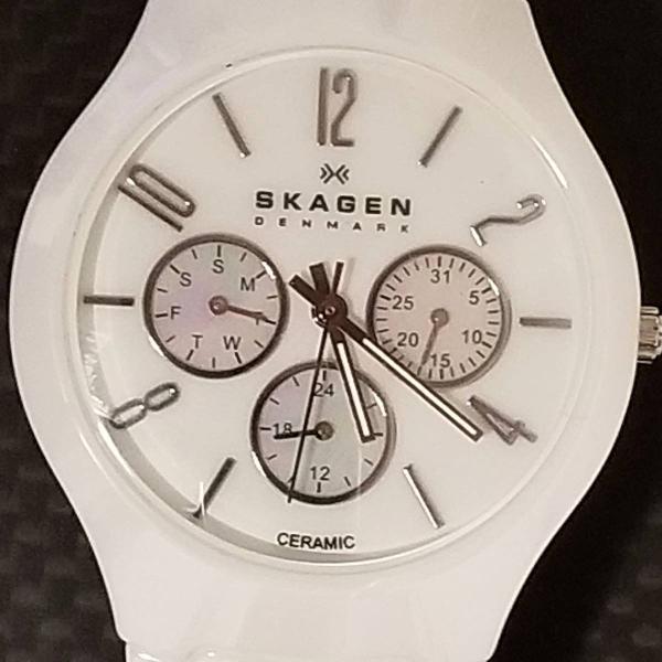 relógio branco skagen - dinanarca