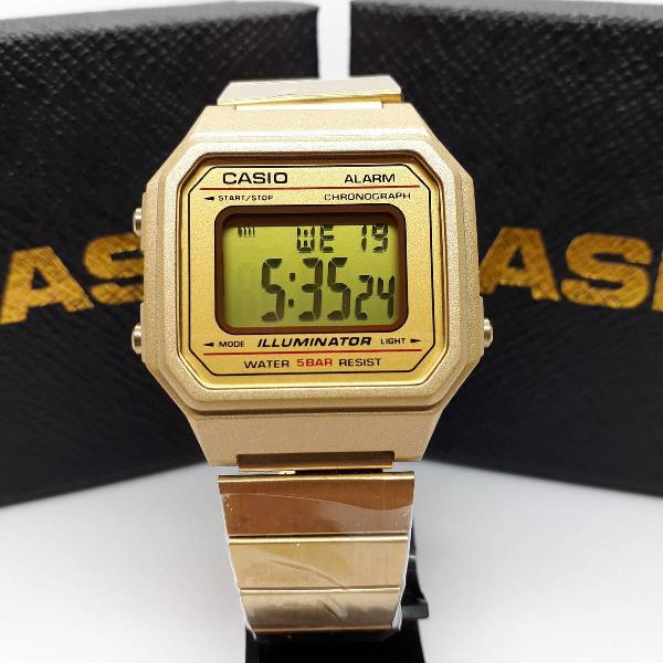 relógio casio b650 dourado lançamento vintagem aço
