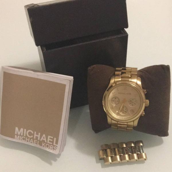relógio michael kors original dourado mk5055