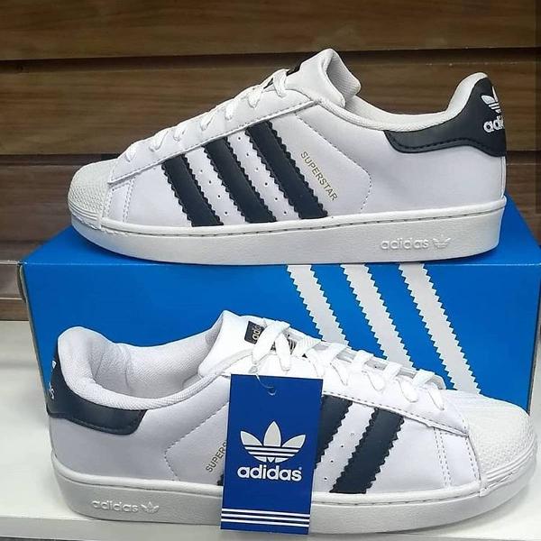 tênis adidas superstar branco e preto