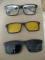 Armação de óculos+ lentes escura e amarela
