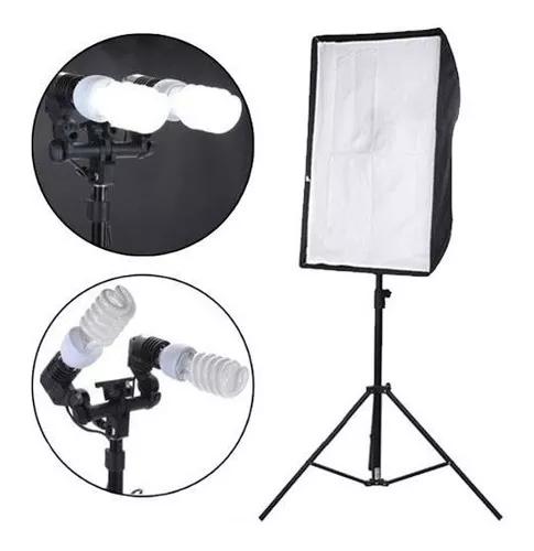 Kit Iluminação 2 Softbox 60x60 Bocal C/2 E Bocal C/1