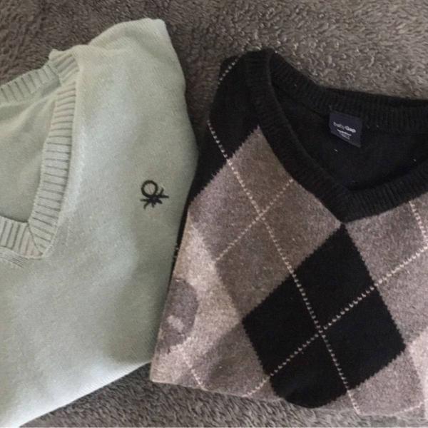 blusas de lã - conjunto 2 peças