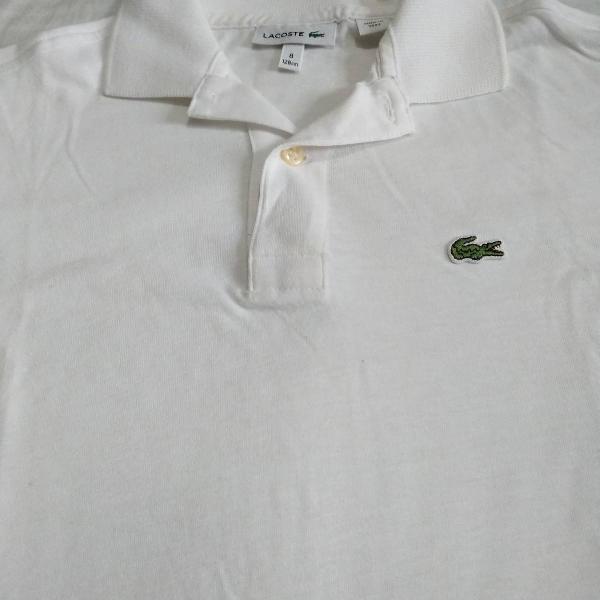 camisa polo lacoste 08 anos