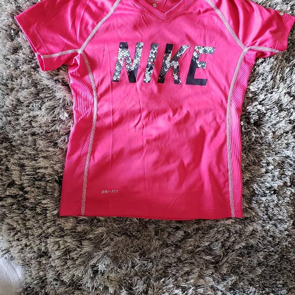 camiseta nike dri-fit kids feminina baby-look