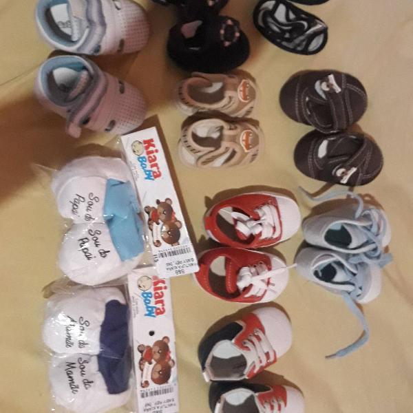 combo com 8 sapatinhos bebe masculino