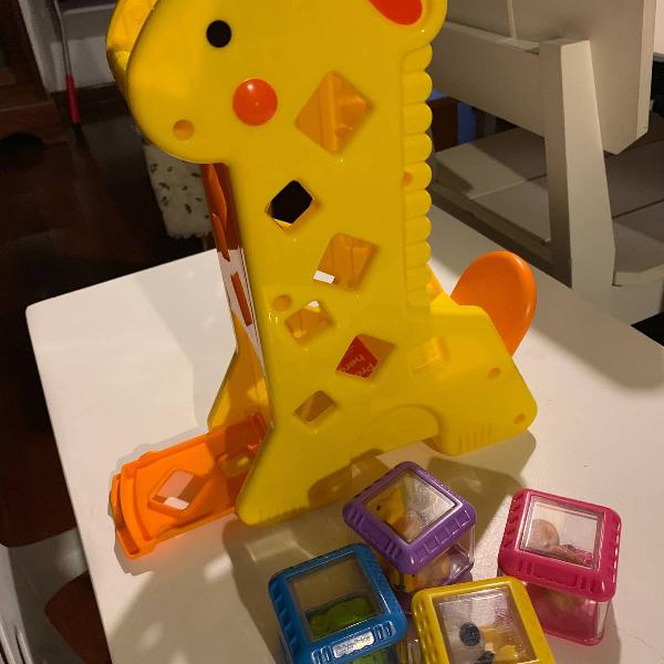 girafa pick-a-blocks 4 blocos fisher-price