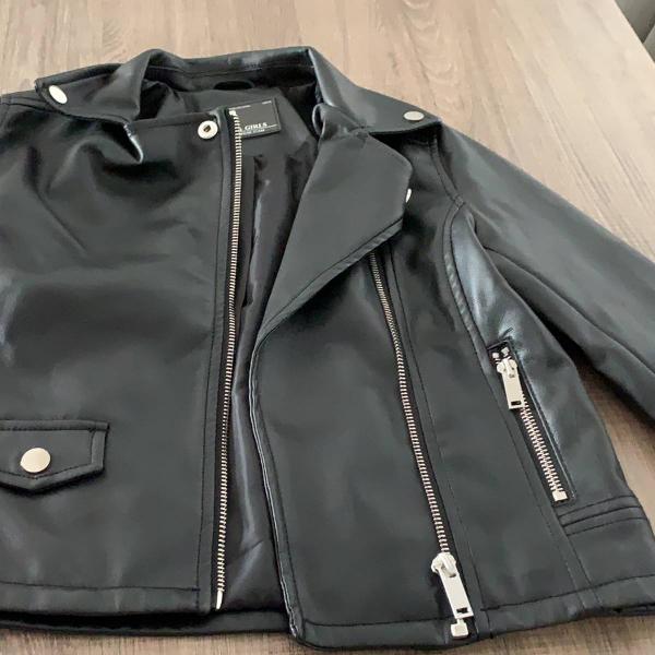 jaqueta de couro preta