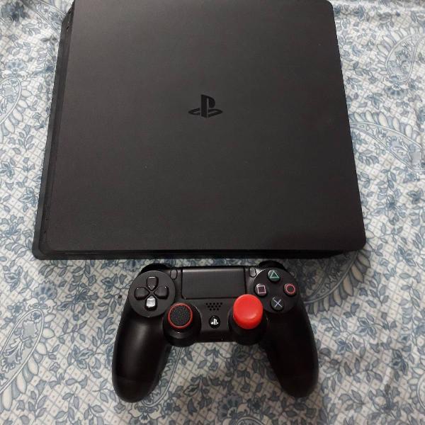 ps4 slim 500gb+9 jogos+suporte