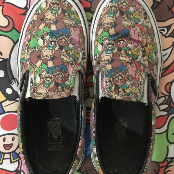 tênis slip on vans nintendo