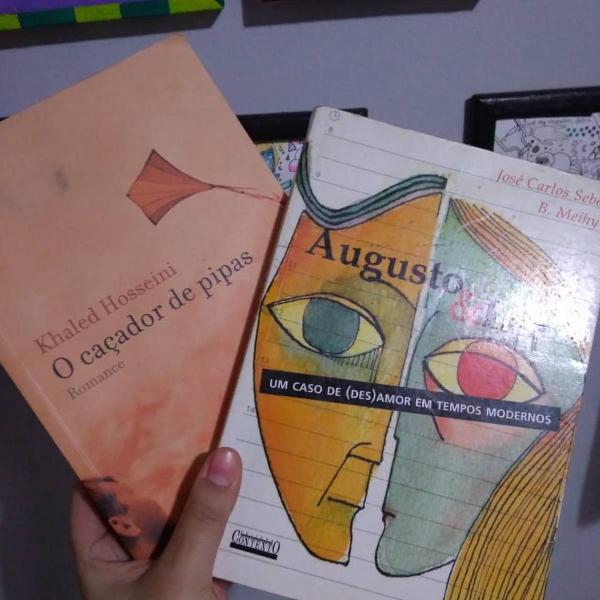 2 livros: "augusto &amp; lea" + "o caçador de pipas"