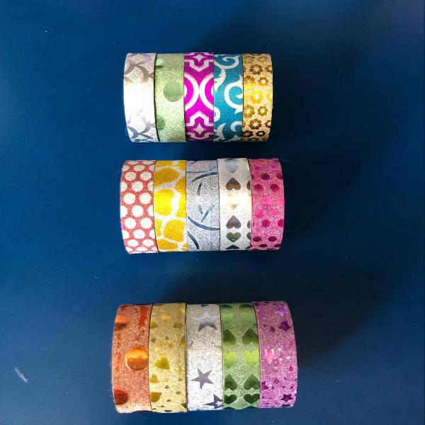 3 kits washi tapes glitter