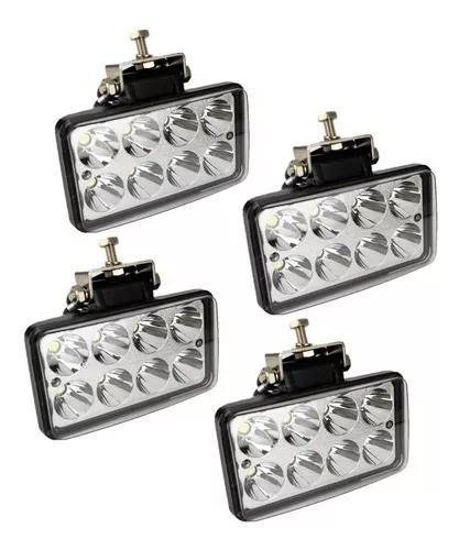 4 X Farol De Milha Retangular Led 24w 12v 24v Caminhão