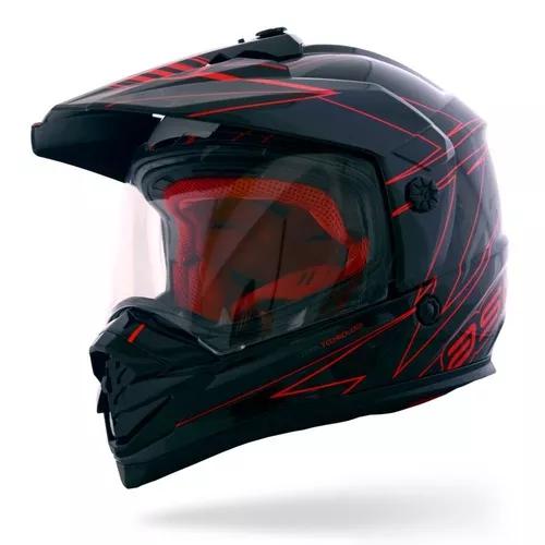 Capacete Asw Image Dual Preto / Vermelho Promoção 2019