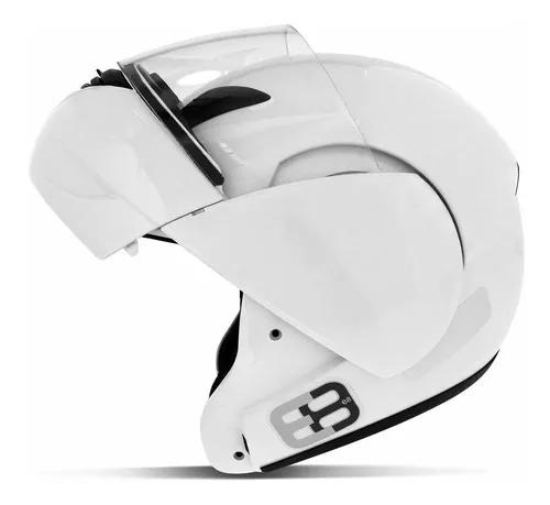 Capacete Escamoteável Ebf E8 Articulado Tipo Robocop Branco