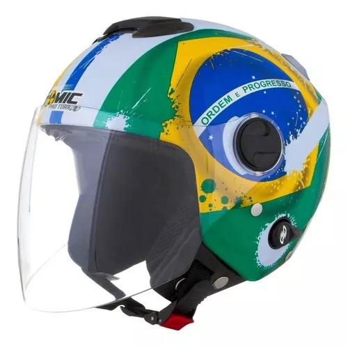 Capacete Moto New Atomic Bandeira Do Brasil Pro Tork Oferta