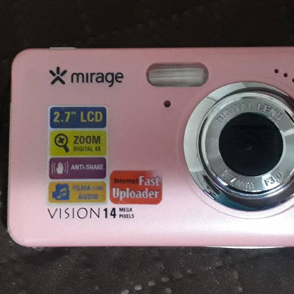 Câmera digital mirage vision rosa