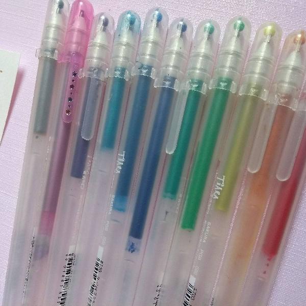 Conjunto de canetas: tiara sakura