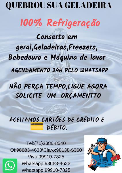 Conserto de geladeira em geral e freezer ligue agora