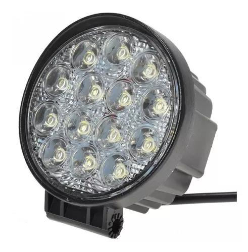 Farol De Milha Led 42w 14 Leds 12v/24v Carros Caminhão