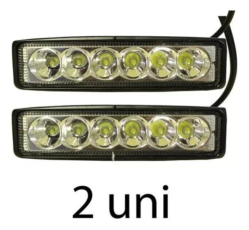 Kit 2 Farol Led Milha Retangular 6 Led 18w 4x4 Jeep Off Road