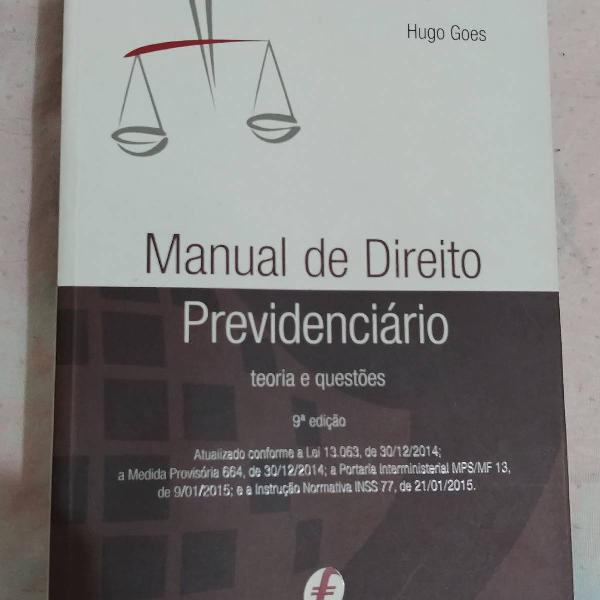 Manual de Direito Previdenciário - teoria e questões