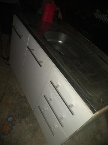 Pía INOX c/ GABINETE em ótimo estado !