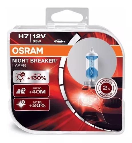 Par Lâmpada Osram Night Breaker Laser H7 130%+luz 55w/12v