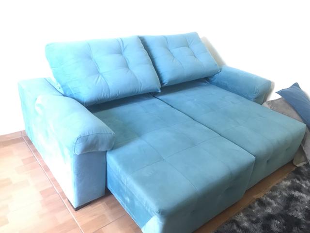 Vendo sofá retrátil lindo aveludado