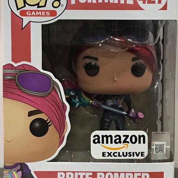 brite bomber metálico - fortnite - funko pop! exclusivo