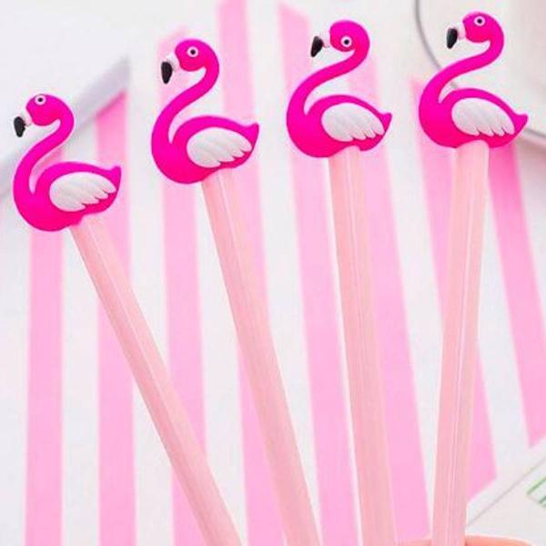canetas divertidas - flamingo - infantil - decorativo -