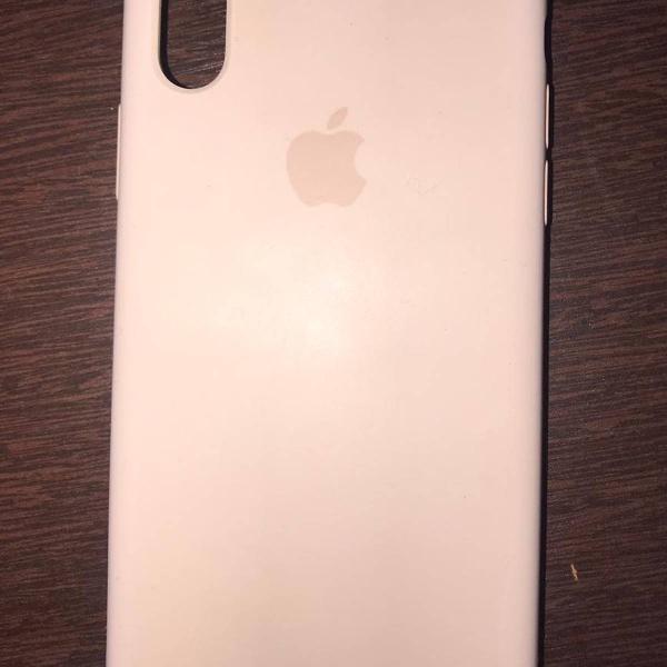 capa original iphone x e xs apple silicone rosa