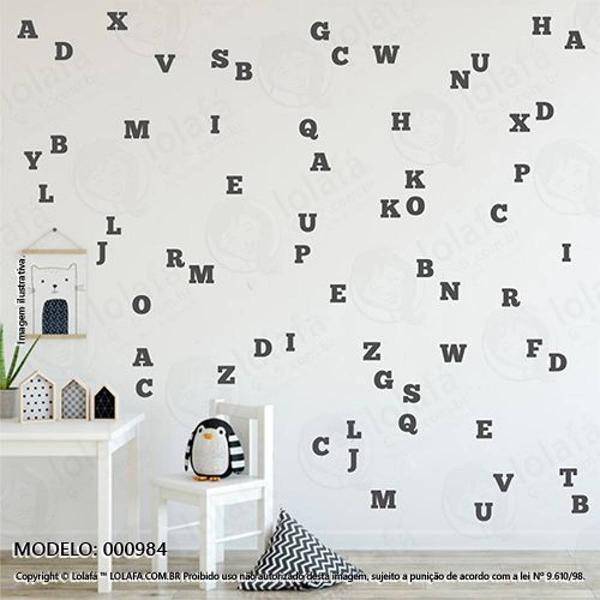 cartela alfabeto quarto de bebê mod:984 - 114 letras do