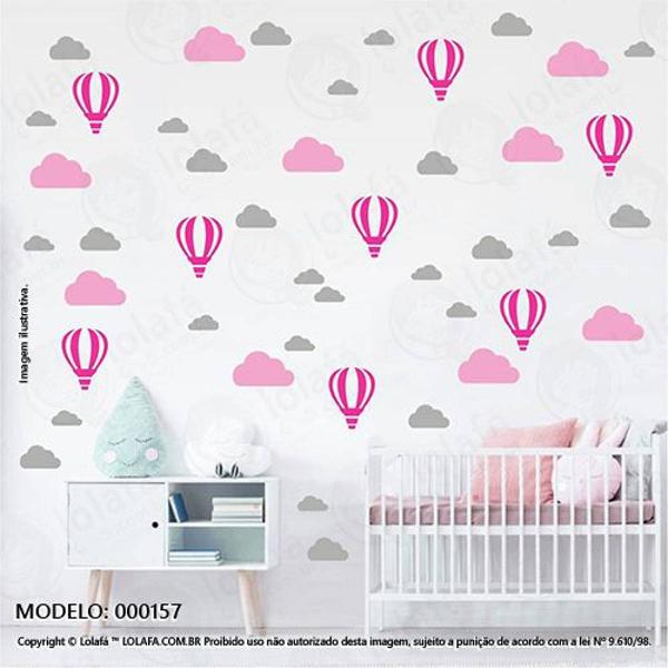 cartela balões e nuvens quarto de bebê mod:157 - 10