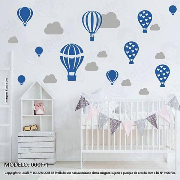 cartela balões e nuvens quarto de bebê mod:171 - 1 balão