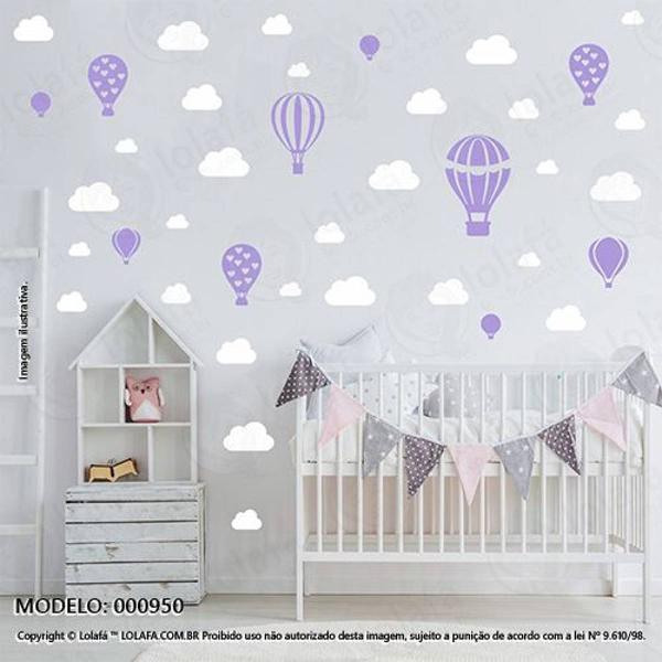 cartela balões e nuvens quarto de bebê mod:950 - 1 balão