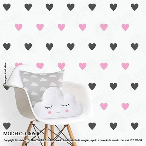 cartela corações quarto de bebê mod:506 - 96 corações