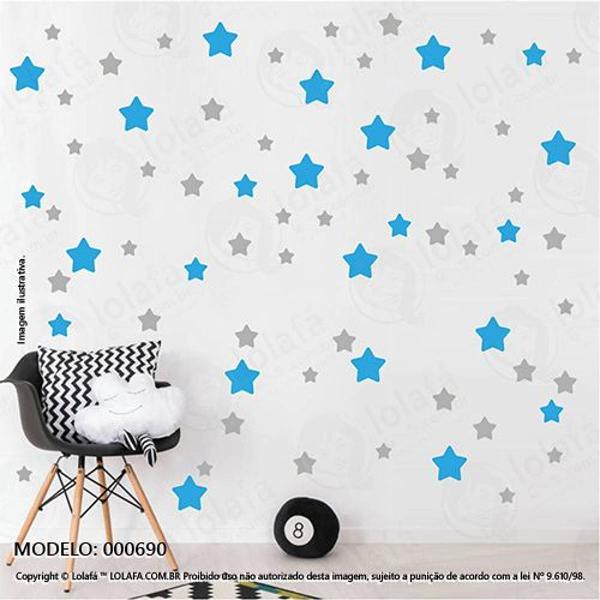 cartela estrelas quarto de bebê mod:690 - 53 estrelas de