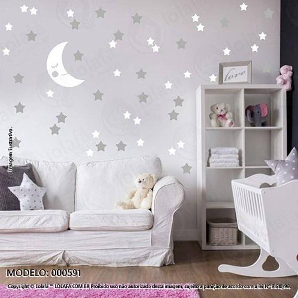 cartela lua e estrelas quarto de bebê mod:591 - 1 lua de